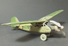 Vintage Tippco Tipp & Co Airplane Military Tin Toy Tin Plane Flyer WH