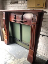 Edwardian wooden fire surround - edwardian,