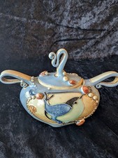 carol long pottery Sm lidded