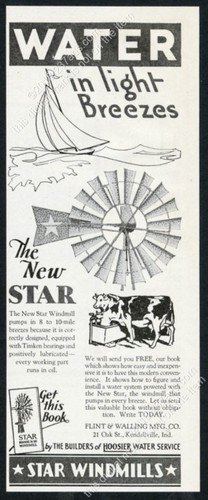 1930 star windmill farm water - windmill,