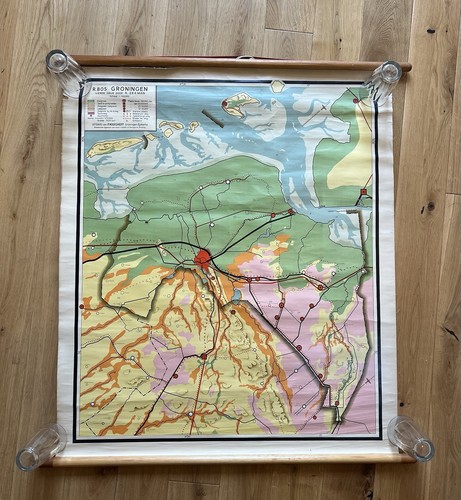 Vintage school map groningen - vintage,
