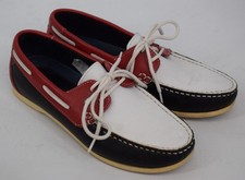 Ladies Dubarry Of Ireland Navy, Red & White Leather Deck Boat Shoes Size UK 4