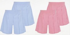 2 Pack Girls Gingham Pleated