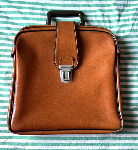Vintage 1960s 70s cognac vinyl - vintage,