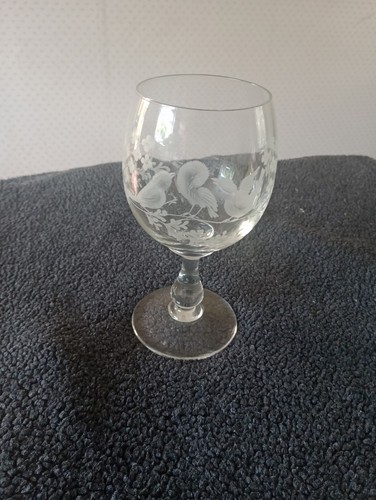Superb large libbey etched - superb,