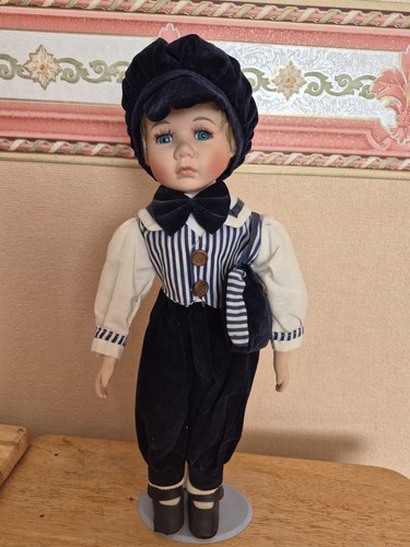 Vintage porcelain boy doll - porcelain,