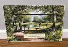 TERRY HARRISON 1 Timothy 6: 17 b Golfing Art Print Bible Scripture 18" x 11 1/2"