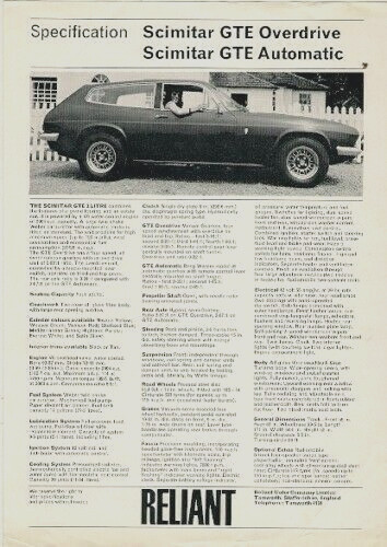 Reliant scimitar gte - reliant,