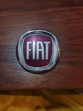 GENIUNE FIAT 500 REAR BADGE RED LOGO WMBLEM IN GOOD CONDITION 