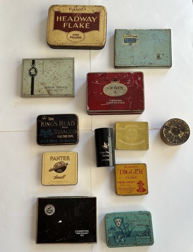 Vintage tobacco cigarette tin - tobacco,