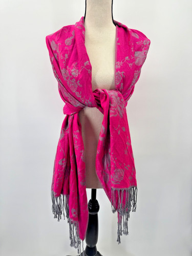 Pashmina silk fuschia hot pink - pashmina,