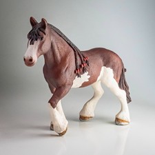 Schleich Clydesdale Mare 13286 2008 Bay Pinto Draft Horse Made Tunisia Retired