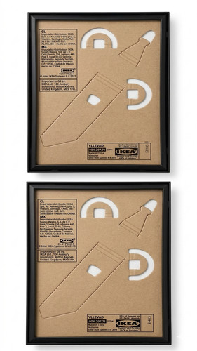 Ikea yllevad black photo frame - black,