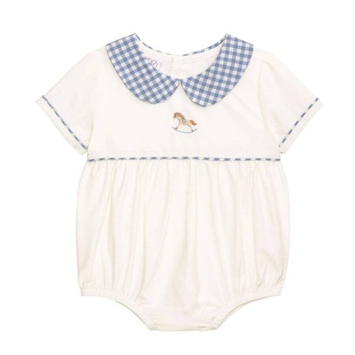 Mud pie white blue - white, gingham