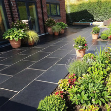 Black limestone paving slabs - limestone,
