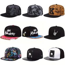 Baseball Cap Snapback Flat Peak Men Women Hip Hop Rap Sport Hat UK