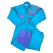 Vintage Mckees Ski Suit One Piece 90s Retro Winter Snowsuit Kids 11-12 Years