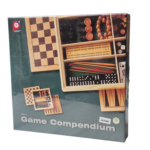 Vintage wooden game compendium - vintage,