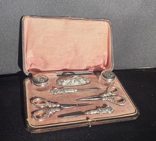 Antique Sterling Silver Manicure Set – Levi & Salaman, Birmingham 1902