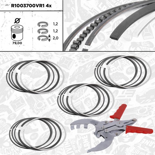 Piston ring kit opel - 4x,