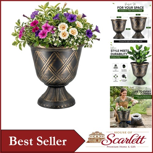 Durable bell lattice urn - durable,