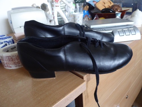 Capezio black lace - up, tap