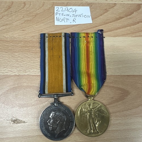 Genuine ww1 medal pair - medal, –