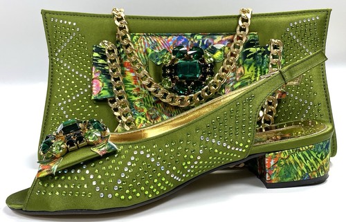 Green italian matching shoes - green,