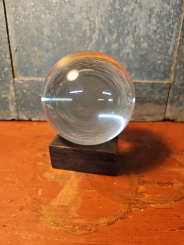 Large vintage crystal ball - vintage,