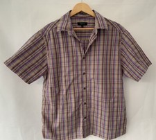 next men’s purple Striped short-sleeved shirt size L
