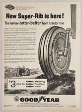1958 Print Ad Goodyear Tractor