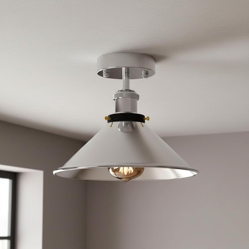 Black cone e27 flush ceiling - black,