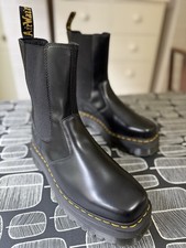 Black Doctor Marten Black Slip On Boots Size 10. Brand New. Yellow Stitching.