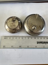 2 Off Silver Plated Vintage Cigarette Ashtray Portable Pocket
