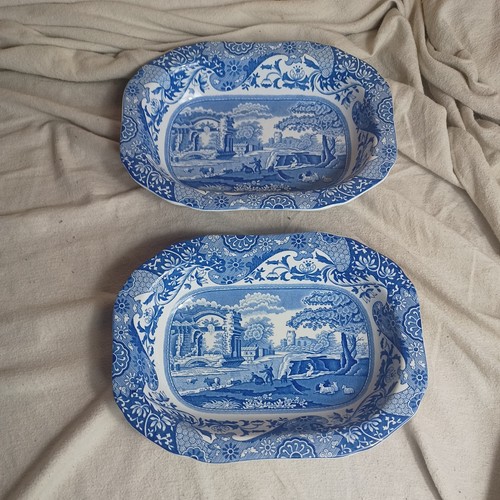 Pair spode vintage c1980 blue - spode,