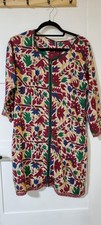 Nishat brand blind zipped cream & multi Coloured kurti