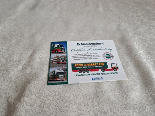 Stobart certificate only - -,