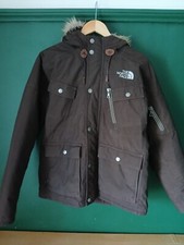 The North Face Dark Brown Hyvent Small Parka Mens Winter Coat Jacket 