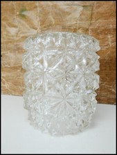 Vintage Clear Cut Glass Pendant Lamp Shade 13 cm Original Retro