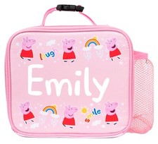 Peppa Pig Personalised Kids Lunch Bag Thermal Insulated Nursery Girls Lunch Bag