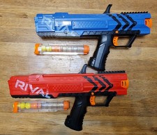 Combo Red & Blue Nerf Rival Apollo XV-700 Blaster Gun Ammo Fully Working & Masks