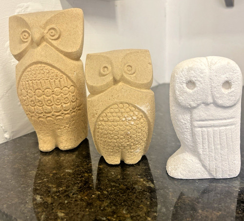 Stoneart belgium owls trio mid - owls,