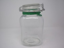 Air Tight Glass Cookie Sweetie Jar Large 22cm Tall Kilner-type Clip Lid 2 Litre