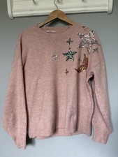 Pink TU star and moon sequin