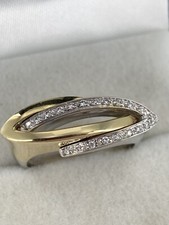 Super Quality 18ct Two Colour Diamond Dress Ring 10.32 Grams 0.20 Carat Dia