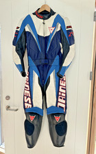 Dainese ladies leather motorcycle 2 piece suit EU 44/UK 12 - blue/black/white