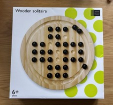 Wooden Solitaire Board Game