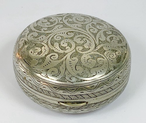 Antique silver plate hinged - plate,