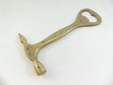 (RefJOH29) Antique brass bottle opener and ice hammer pick