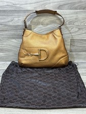 Gucci Gold Leather Horsebit
